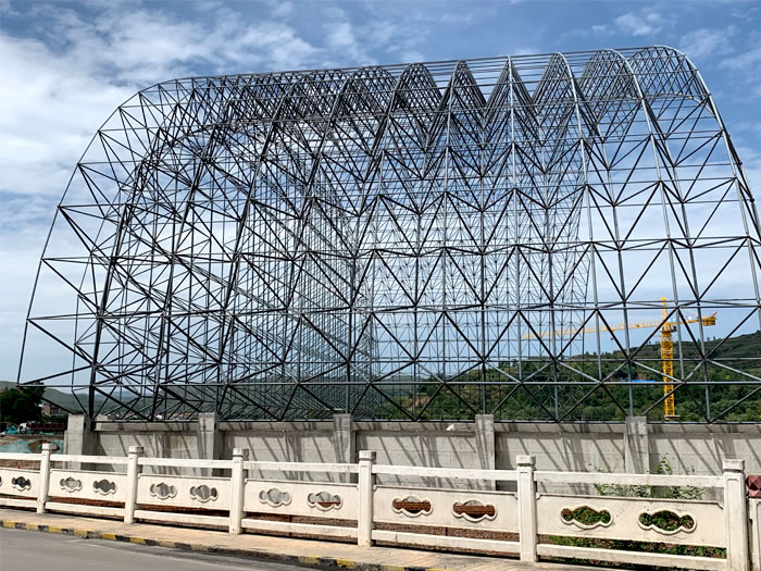 泰州山寨矿储煤棚网架